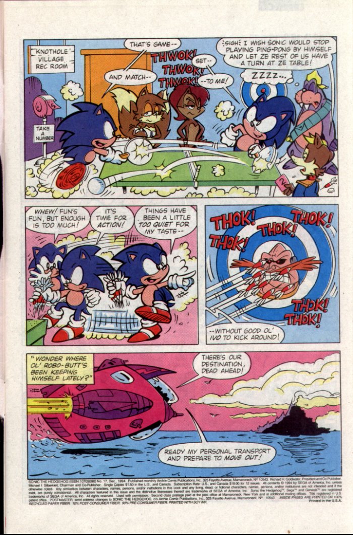 Sonic - Archie Adventure Series December 1994 Page 1